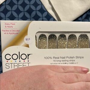 Color Street Gold Glitter Nail Polish Strips